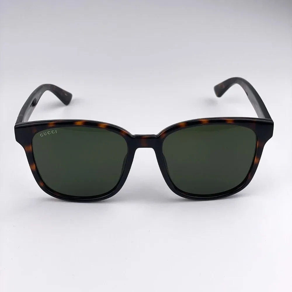 GUCCI LOGO GG0637SK 002 Sunglasses Havana Green Square Men